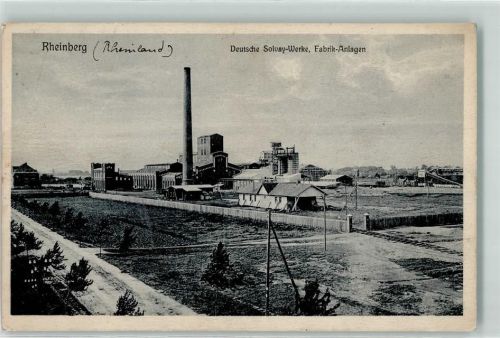 Rheinberg 1908 Deutsche Solvay Werke Fabrik Anlagen Schornstein