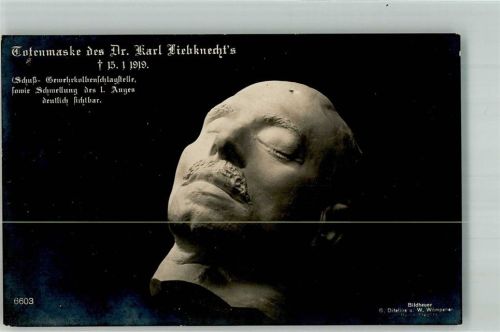 Totenmaske Dr. Karl Liebknecht