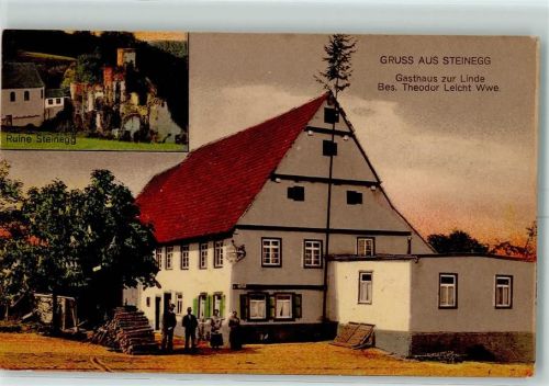 Steinegg Gasthaus zur Linde und Ruine AK