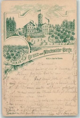 Wilthen 1897 Mönchswalder Berge Ort lt. Stempel