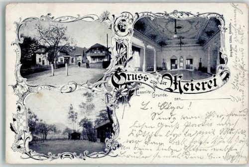 Kötzschenbroda 1901 Gasthaus Meierei Saal Lossnitzgrunde