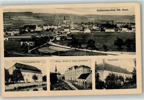 Gallneukirchen 1913 Pfleglingsheim Zoa Ev. Kirche u. neues Mutterhaus Martinsstift
