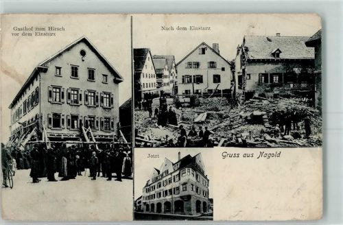 Nagold Gasthaus Zum Hirsch Einsturz Trümmer