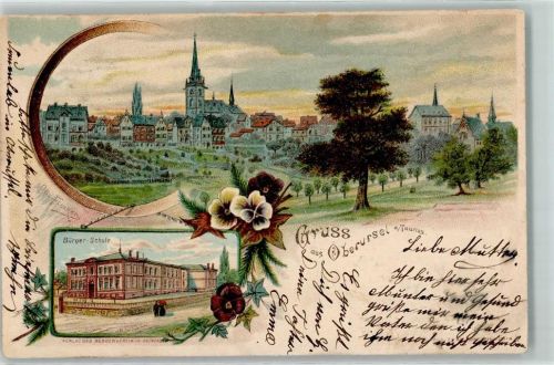 Oberursel 1901 Bürger-Schule sign Otto Flecken