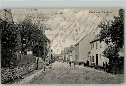 Dernbach 1918 Hauptstraße Feldpost WK I Vereinslazarett