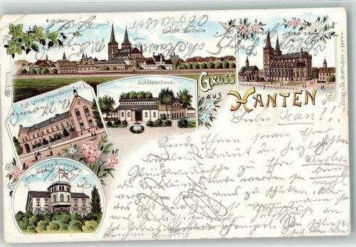 Xanten 1897 Schützenhaus Schloß Fürstenberg Kgl. Lehrerinnen-Seminar