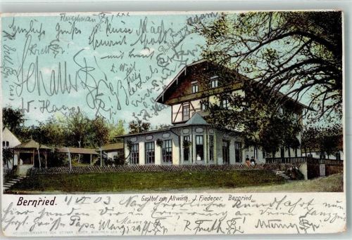 Bernried 1903 Gasthaus Zum Altwirth J. Fiederer