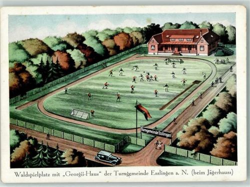 Esslingen Turngemeinde Esslingen Fußballfeld Georgii-Haus