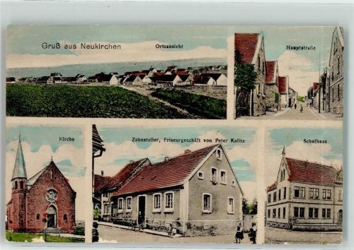 Neukirchen Hauptstraße Kirche Zahnatelier Friseurgeschäft Peter Kafitz Schulhaus