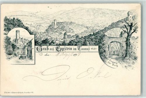 Eppstein 1897 Eingang zur Burg