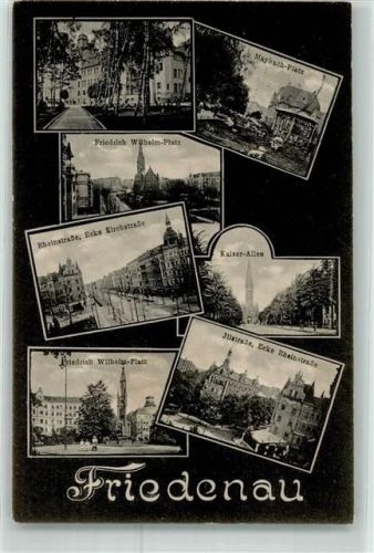 Friedenau 1914 Maybach-Platz Friedrich Wilhelm-Platz Rheinstraße Ecke Kirchstraße Kaiser-Allee Illstraße Ecke Rheinstraße
