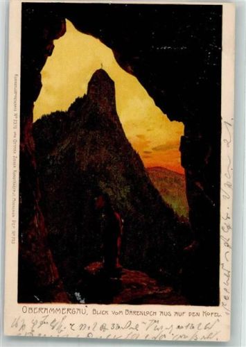 Oberammergau 1901 Nr. 2370 Blick vom Bärenloch