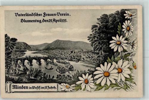Minden 1911 VAterländischer Frauen-Verien Blumentag Margerithen