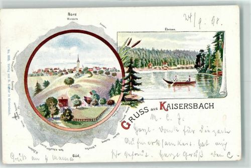 Kaisersbach 1898 Ebnisee Ruderboot