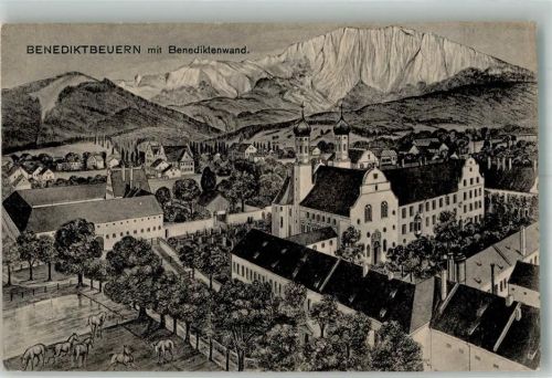 Benediktbeuern 1923 Kirche Kloster