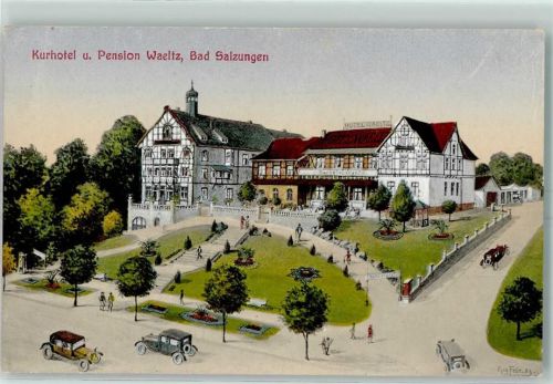 Bad Salzungen Kurhotel Pension Waeltz Odtimer sign Eug. Felle