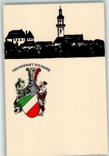 Laupheim Freundschaft sei's Panier Studentenwappen Ferien-Vereinigung Freundschaft