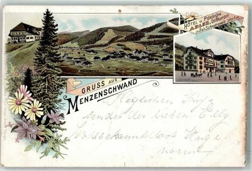 Menzenschwand Hotel Adler Litho