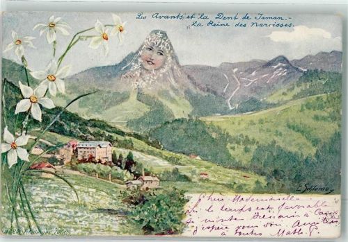 1906 F. Killinger Nr. 204 La Reine des Narcisses sign. Schlemo AK