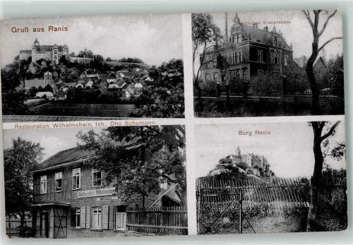 Ranis Gasthaus Restauration Wilhelmshain Burg Ranis Städtisches Krankenhaus