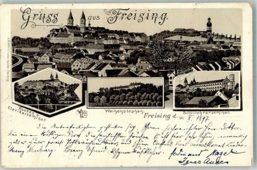 Freising 1897 Kloster Weihenstephan Knaben- und Clerikalseminar Schullehrerseminar