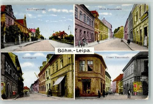 Ceska Lipa Rumburgerstraße Obere u. Untere Frauenstraße Sonnengasse