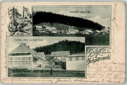 Bubenbach 1902 Gasthaus zum Adler Auerhahn