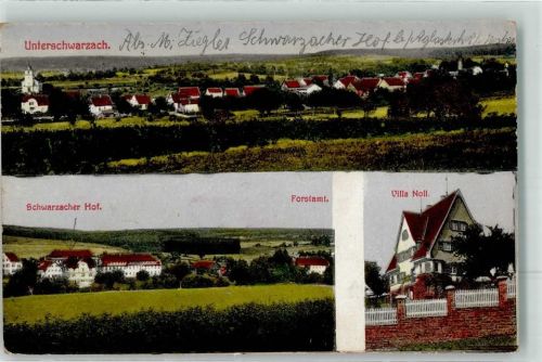 Unterschwarzach Gasthaus Schwarzacher Hof Forstamt Villa Noll Inflationsporto 300 Reichsmark