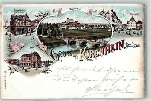 Kirchhain 1899 Fahrradhandlung Post Marktplatz