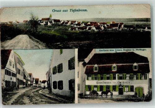 Tiefenbronn Dorfstraße Gasthaus zum Ochsen Kutsche