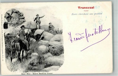 1900 Boer War - Boers Seeking Cover Transvaal