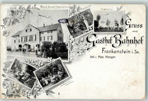 Frankenstein Gasthaus Bahnhof Siegeseiche Turnplatz Am Bismarck-Denkmal