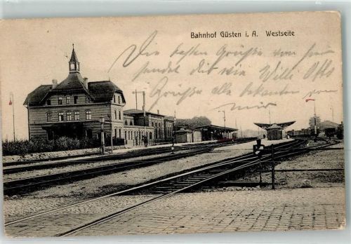 Güsten 1914 Bahnhof Eisenbahn