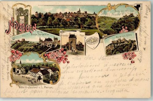 Nideggen 1897 Hotel-Gasthaus Heinen Zülpicher Tor Burg Nideggen