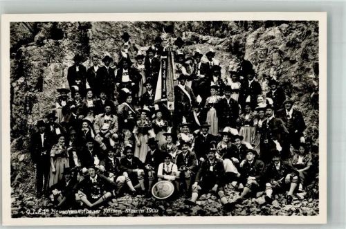 Füssen Gruppenfoto D'Neuschwanstoaner Füssen Stamm 1900