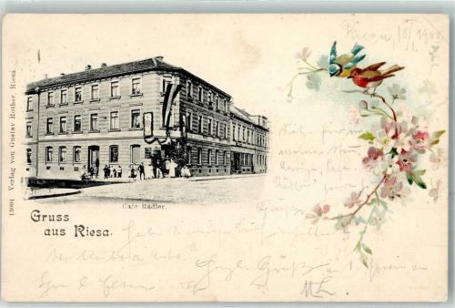 Riesa 1900 Gasthaus Cafe Rädler