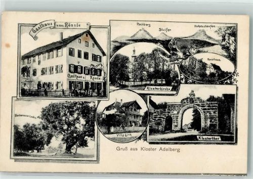 Adelberg Gasthaus zum Rössle Klostertor Villa Link Barbarossa Linde Klosterkirche Forsthaus