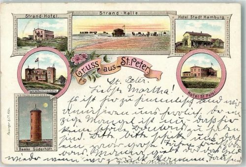 Sankt Peter-Ording 1897 Vorläufer Strandhotel Strand-Halle Hotel Wilhelmshöhe Süderhöft