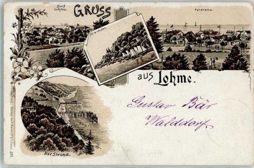 Lohme 1900 Vorläufer Dorf Strandufer Küstenpartie
