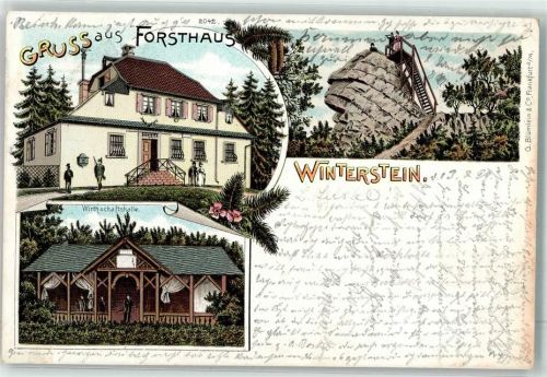 Winterstein Gasthaus Forsthaus Wirtschaftshalle Felsen