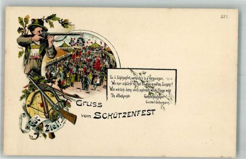 1899 Schießbude Schütze Verlag Bruno Bürger u. Ottillie Nr. 531