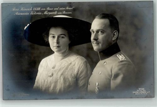 Prinz Heinrich XXXIII. von Reuss und seine Braut Prinzessin Victoria Margarete von Preussen