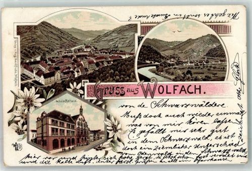 Wolfach 1896 Schule Rathaus