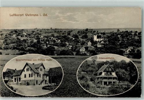 Vielbrunn 1915 Geschäftshaus von Philipp Horn Odenwaldheim