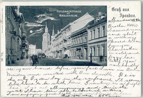Spandau 1902 Potsdamerstraße Nikolaikirche