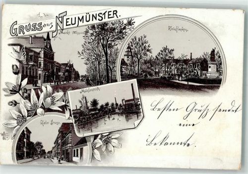 Neumünster 1898 Vorläufer Kleinflecken Kieler Straße Mühlenteich Markt