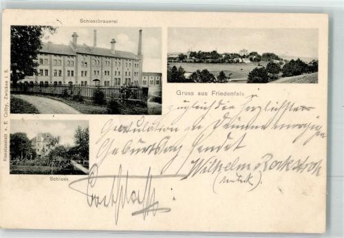 Friedenfels 1901 Schloßbrauerei Schloß Friedenfels
