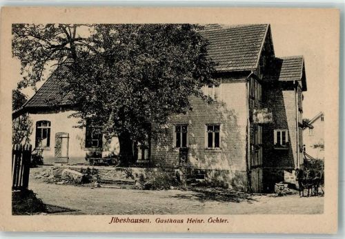 Ilbeshausen Gasthaus-Metzgerei Oechler Fuhrwerk Bahnpoststempel Zug 8891