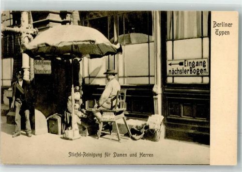 Berlin, unsortiert Schuhputzer Serie Berliner Typen Sonderstempel