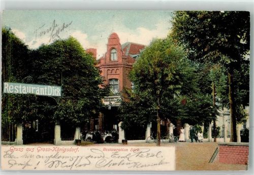 Großkönigsdorf 1906 Gasthaus Dick Fahrrad